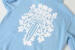 Chrome Hearts Sky Blue White Dagger Crest Pullover Hoodie