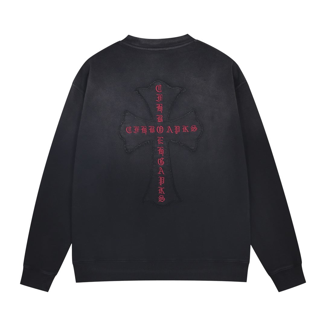 Chrome Hearts Black Red Logo Cross Long Sleeve Shirt Chrome Hearts Black Red Logo Cross Long Sleeve Shirt