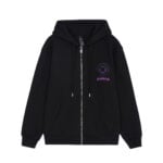 Chrome Hearts Purple Floral Cross Zip-Up Hoodie