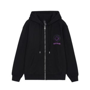 Chrome Hearts Purple Floral Cross Zip-Up Hoodie