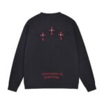 Chrome Hearts Black Red Triple Cross Long Sleeve