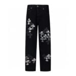 Chrome Hearts Black Multi Cross Patch Jeans