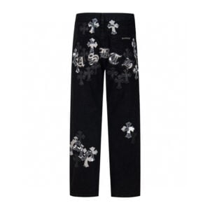 Chrome Hearts Black Multi Cross Patch Jeans