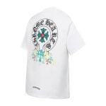 Chrome Hearts White Floral Cross Logo T-Shirt
