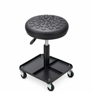 Chrome Hearts Black Cross Rolling Stool