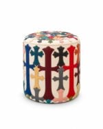 Chrome Hearts Multicolor Cross Leather Ottoman