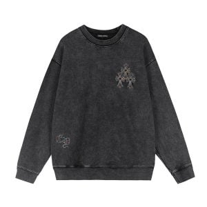 Chrome Hearts Washed Grey Multicolor Cross LS