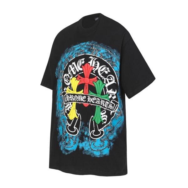 CHROME HEARTS クロスロゴ Tシャツ ブラック Chrome Hearts Multi Color Cross T-Shirt Black