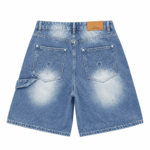 Chrome Hearts Cross Patch Blue Denim Carpenter Shorts