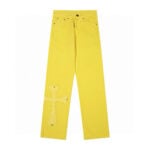 chrome hearts yellow cross patch jeans
