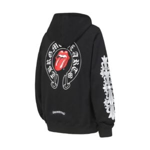 Chrome Hearts x Rolling Stones Black Zip-Up Hoodie