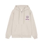 Chrome Hearts Purple Floral Cross Zip-Up Hoodie