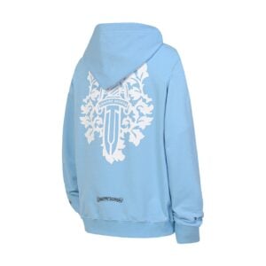 Chrome Hearts Sky Blue White Dagger Crest Pullover Hoodie