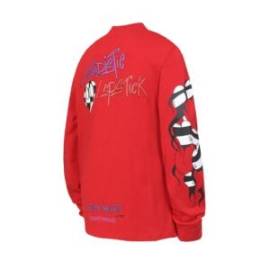 Chrome Hearts Red Sadistic Lipstick Graphic Long Sleeve