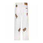 Chrome Hearts White Leopard Cross Graphic Jeans