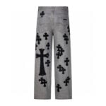 Chrome Hearts Grey Cross Patch Jeans