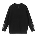 Chrome Hearts Cross Patch Black Knit Sweater
