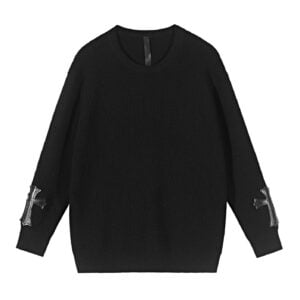 Chrome Hearts Cross Patch Black Knit Sweater