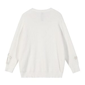 Chrome Hearts Cross Patch White Knit Sweater