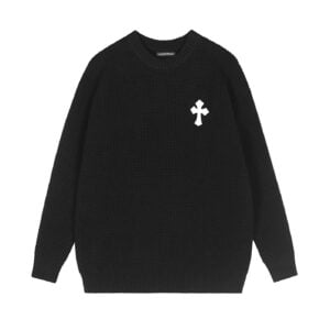 Chrome Hearts Cross Patch Black Knit Sweater