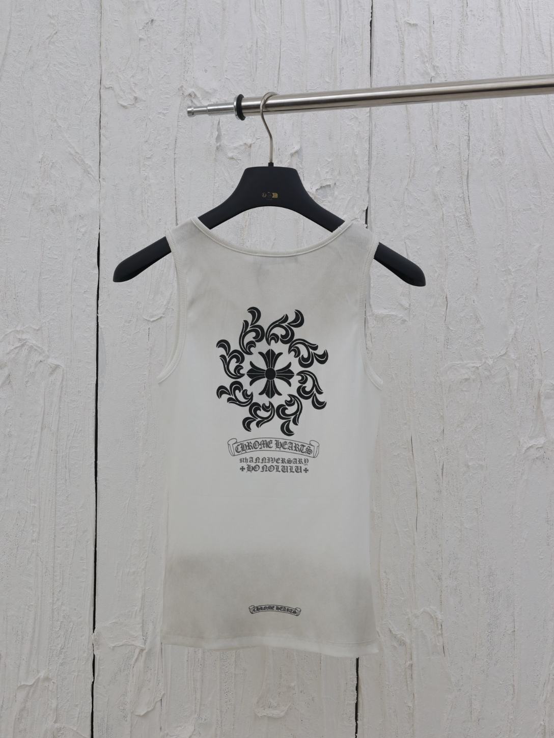 Chrome Hearts Honolulu 5th Anniversary White Tank Top Chrome Hearts Honolulu 5th Anniversary White Tank Top