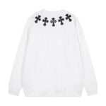 Chrome Hearts Multi Cross Patch White Sweatshirt