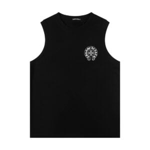 Chrome Hearts Multi-Color Horseshoe Black Tank Top