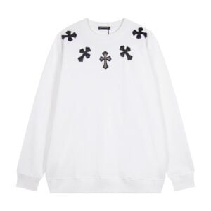 Chrome Hearts Multi Cross Patch White Sweatshirt