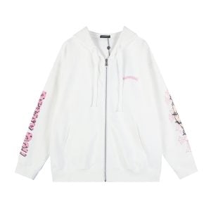 Chrome Hearts Pink Tokyo Angel Hoodie White