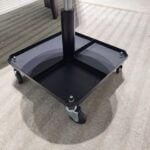 Chrome Hearts Black Cross Rolling Stool