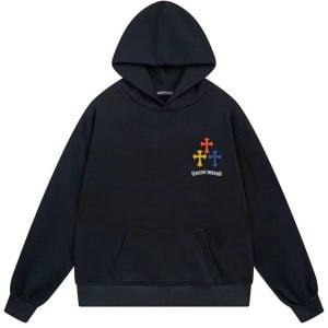 Chrome Hearts Multi Color Gothic Horseshoe Hoodie Black