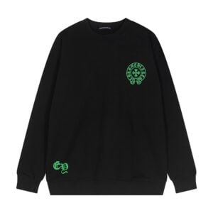 Chrome Hearts Green Cross Black Crewneck Sweatshirt