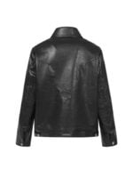 Chrome Hearts Black Leather Cross Western Jacket