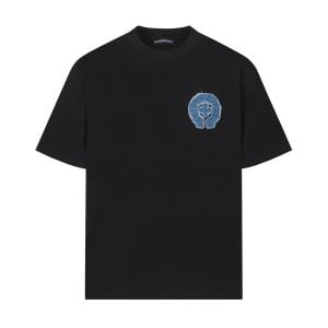 Chrome Hearts Denim Cross Patch Horseshoe Shirt Black