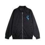 Chrome Hearts Black Blue Cross Bomber Jacket