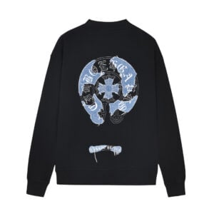 Chrome Hearts Black Blue Denim Horseshoe Long Sleeve