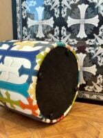 Chrome Hearts Multicolor Cross Leather Ottoman