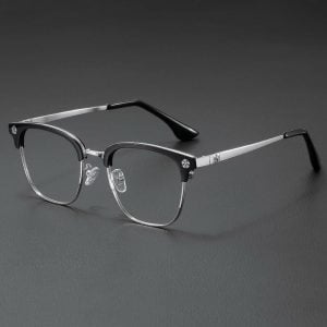 Chrome Hearts Deep I BK/SS Eyeglasses Black & Silver