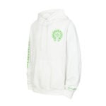 Chrome Hearts Green Horseshoe Cross Pullover Hoodie