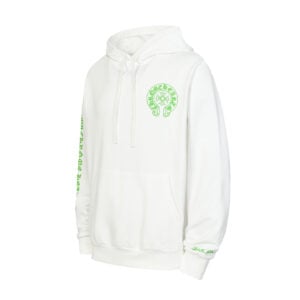 Chrome Hearts Green Horseshoe Cross Pullover Hoodie