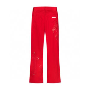 Chrome Hearts Red Tonal Cross Patch Jeans