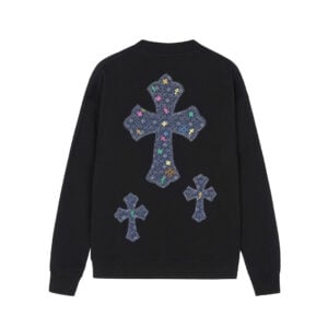 Chrome Hearts Black Multicolor Denim Cross Long Sleeve