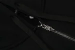 Chrome Hearts Black Blue Floral Cross Zip Up Hoodie