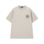 Chrome Hearts Beige Yellow Cross Graphic T-Shirt