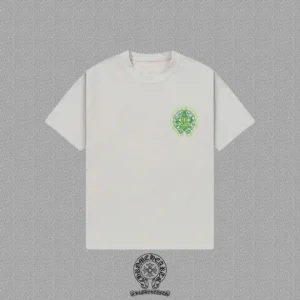 Chrome Hearts White Green Fleur-De-Lis Graphic T-Shirt