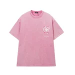 Chrome Hearts Pink and White Horseshoe Cross Graphic Shirt