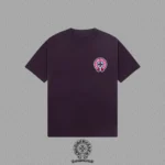 Chrome Hearts Dark Purple Pink Horseshoe Graphic T-Shirt