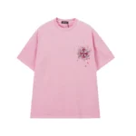 Chrome Hearts Pink Cross Graphic T-Shirt
