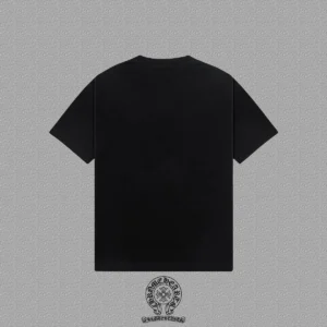 Chrome Hearts Black Red Outline Cross T-Shirt