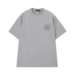 Chrome Hearts Grey Pink Cross Graphic T-Shirt